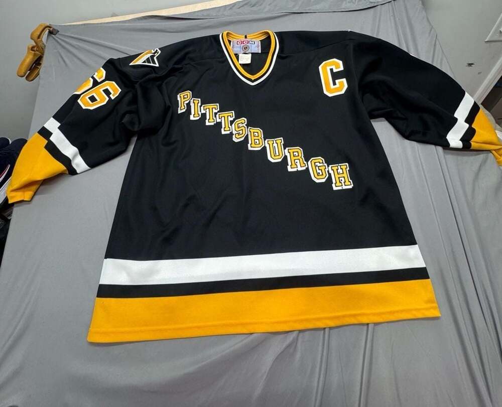 CCM Pittsburgh Penguins Mario Lemieux Jersey Size XXL Black NHL 66
